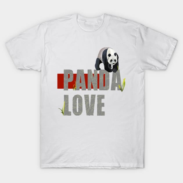 Panda Love - Save the Panda Bears T-Shirt by CarolineLaursen